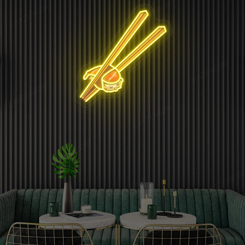 Sushi with Chopsticks Led Neon Artwork Sign
