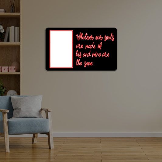 Personalized Photo Illuminated sign - Emily Brontë Quote