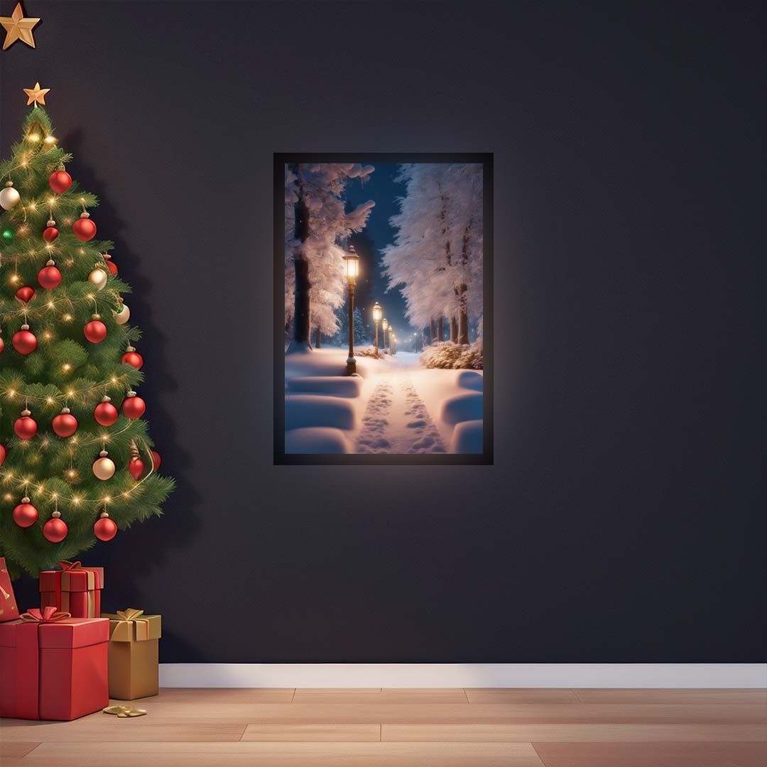 Aesthetic Winter Scenery Illuminated Sign