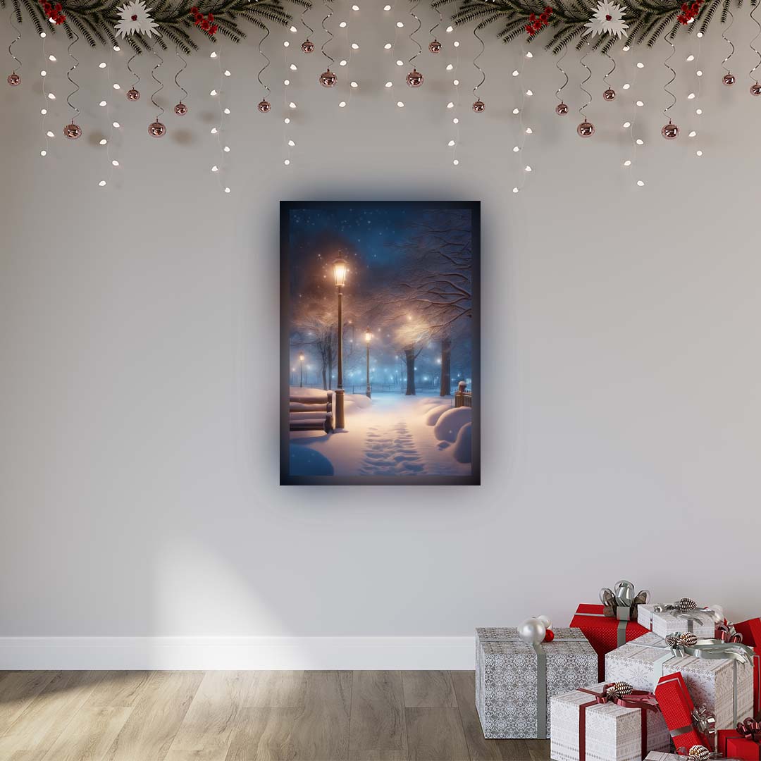 Aesthetic Winter Scenery Illuminated Sign