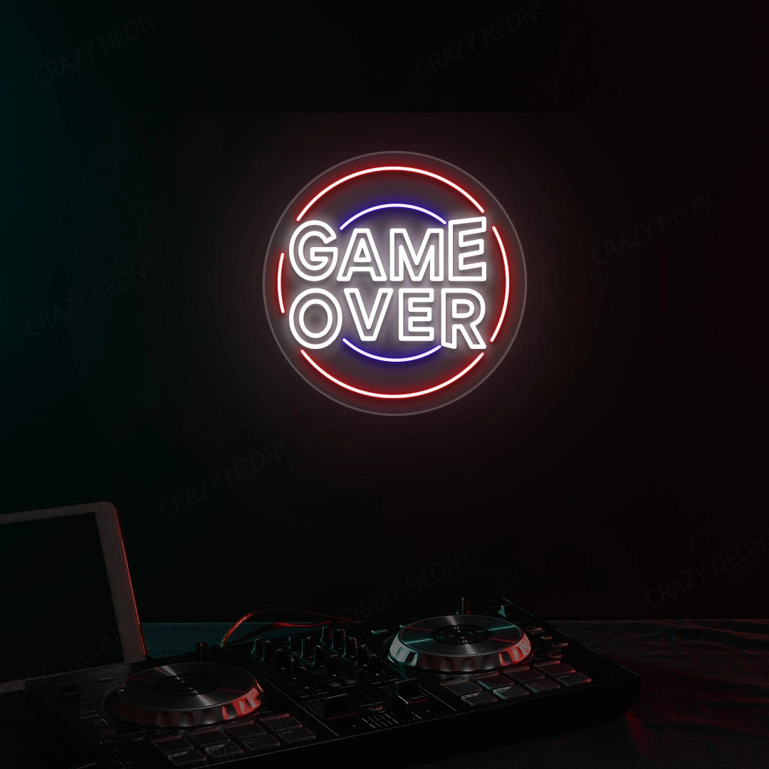 Cool Game Over Neon Sign