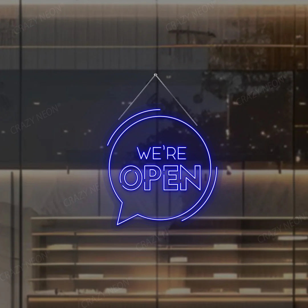 Open Message Icon LED Neon Sign, bright white, for modern decor. Image 16 of 16.