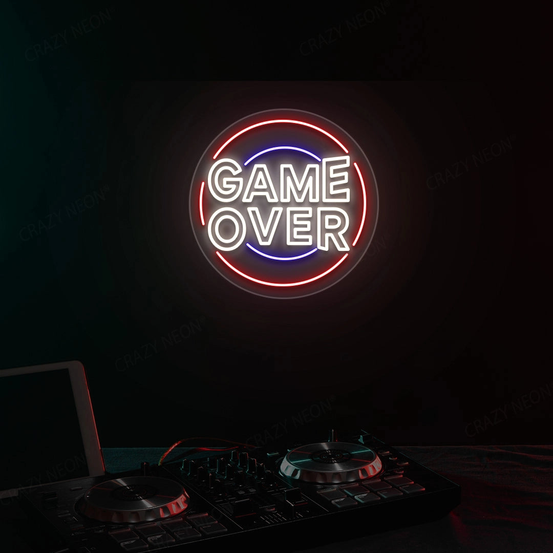 Cool Game Over Neon Sign