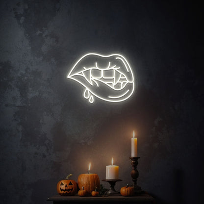 Vampire Lips Neon Sign