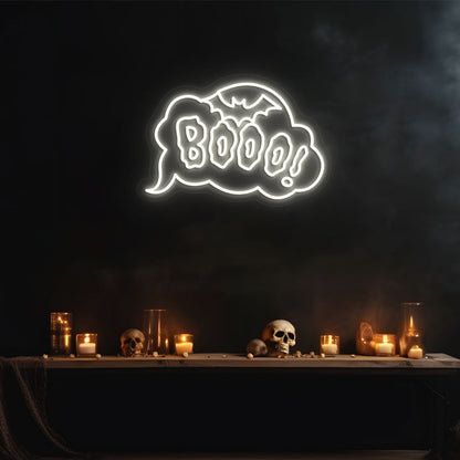 Spooky Booo Neon Sign