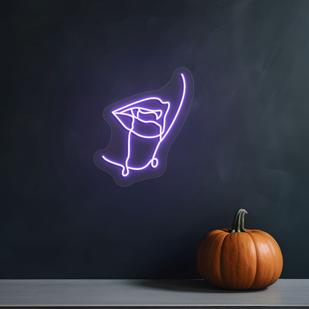Dracula Mouth Neon Sign