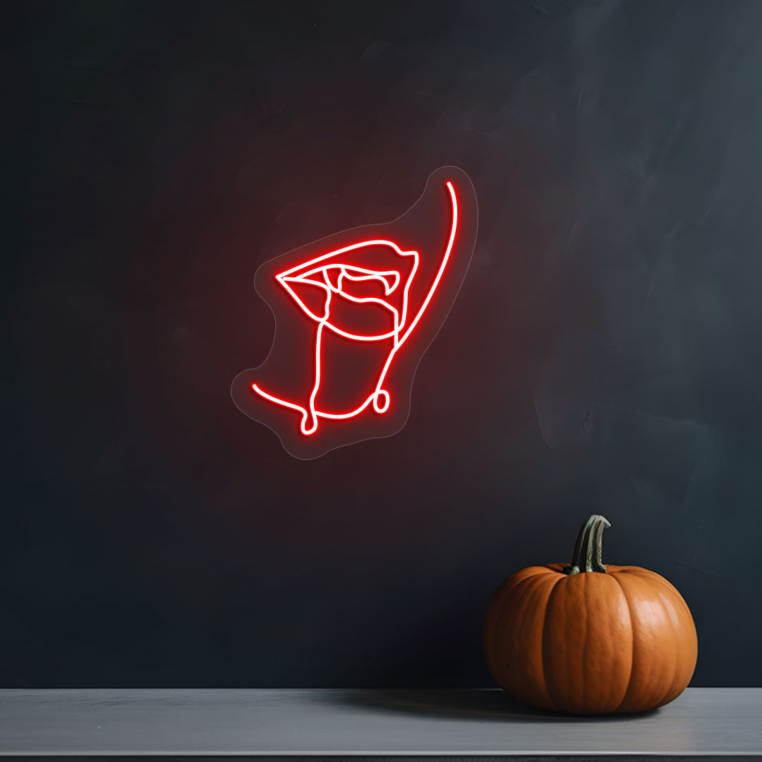 Dracula Mouth Neon Sign
