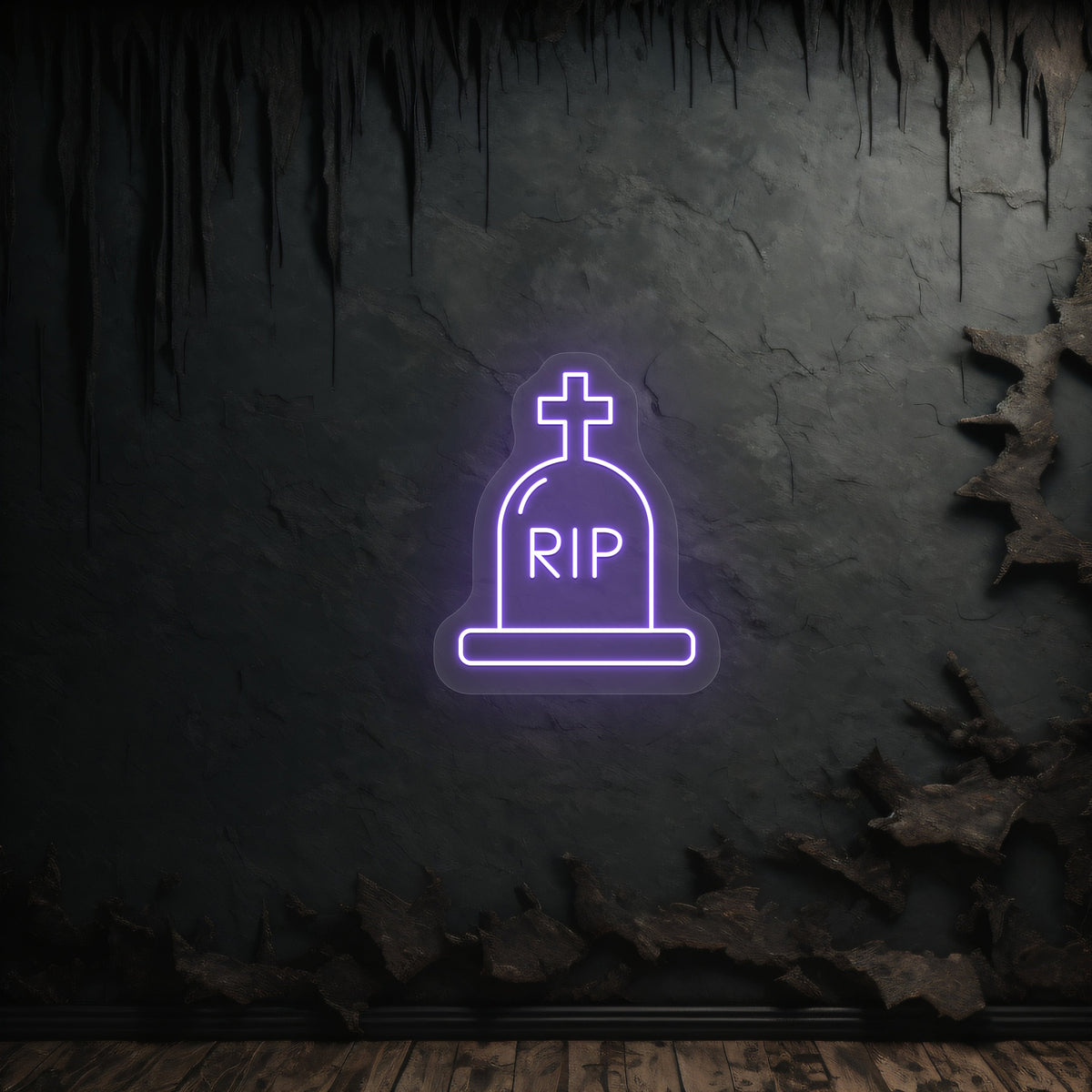 RIP Tombstone Neon Sign