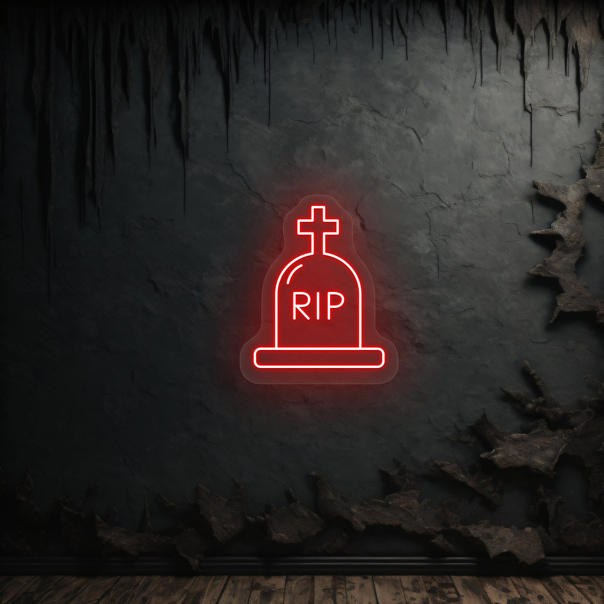 RIP Tombstone Neon Sign