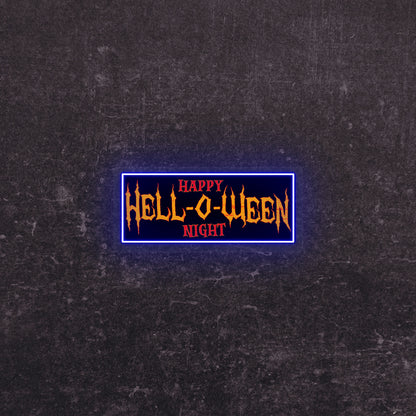 Hell-O-Ween Neon Artwork