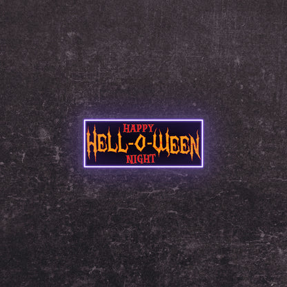 Hell-O-Ween Neon Artwork