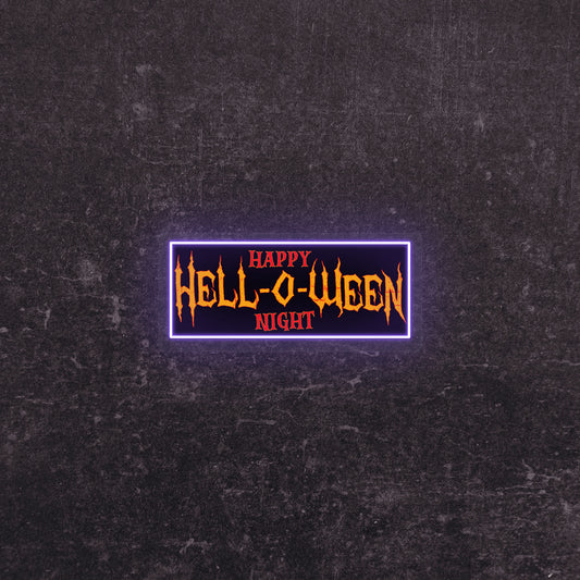 Hell-O-Ween Neon Artwork