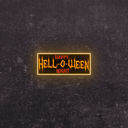 Hell-O-Ween Neon Artwork