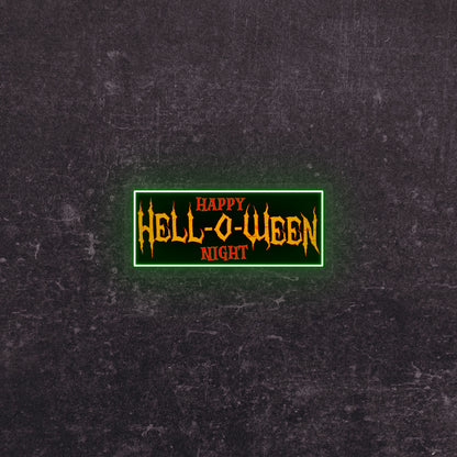 Hell-O-Ween Neon Artwork