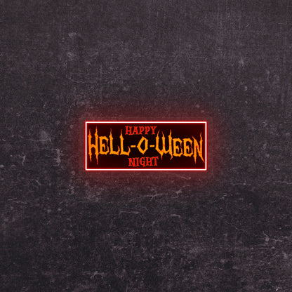 Hell-O-Ween Neon Artwork
