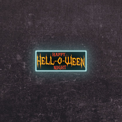 Hell-O-Ween Neon Artwork