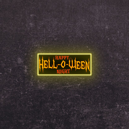 Hell-O-Ween Neon Artwork