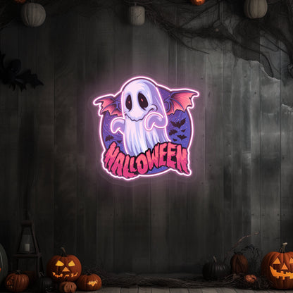Halloween Ghoul Neon Artwork