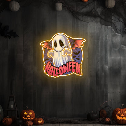Halloween Ghoul Neon Artwork