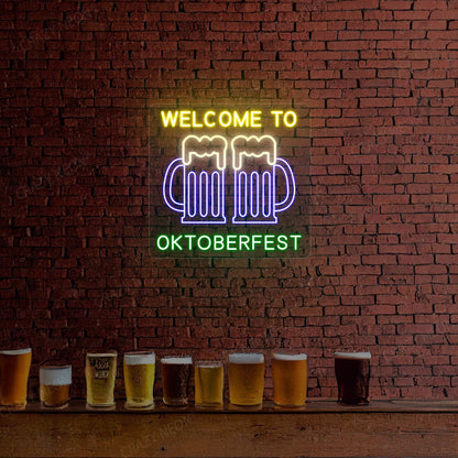 Welcome to Oktoberfest Neon Sign