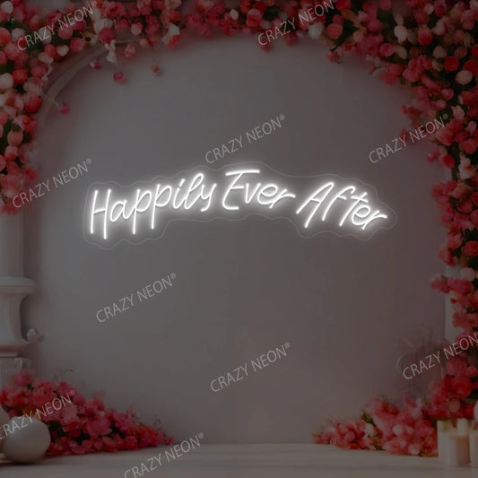 Happily Ever After Wedding Neon Sign