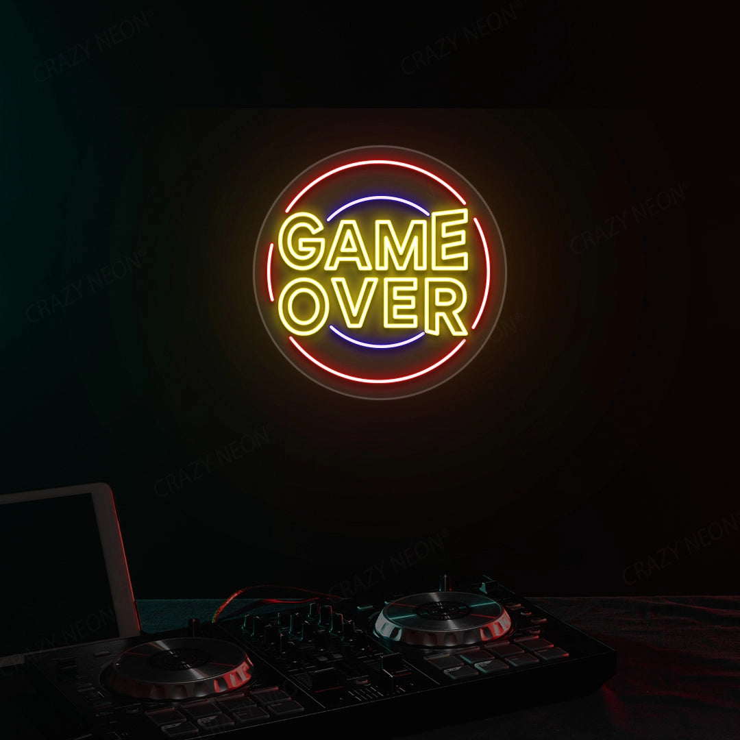 Cool Game Over Neon Sign