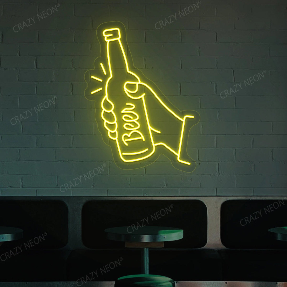 Beer in Hand Neon Sign