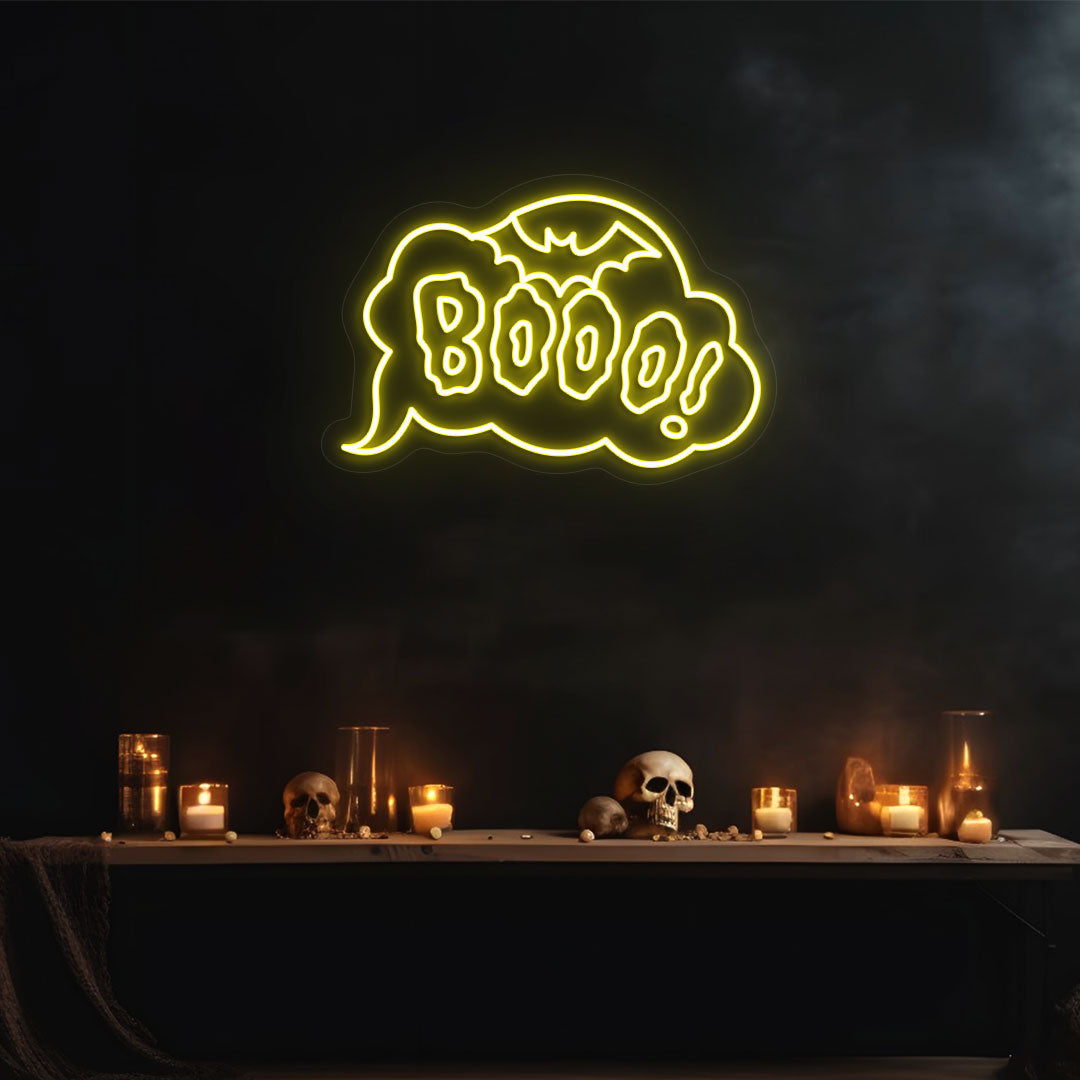 Spooky Booo Neon Sign