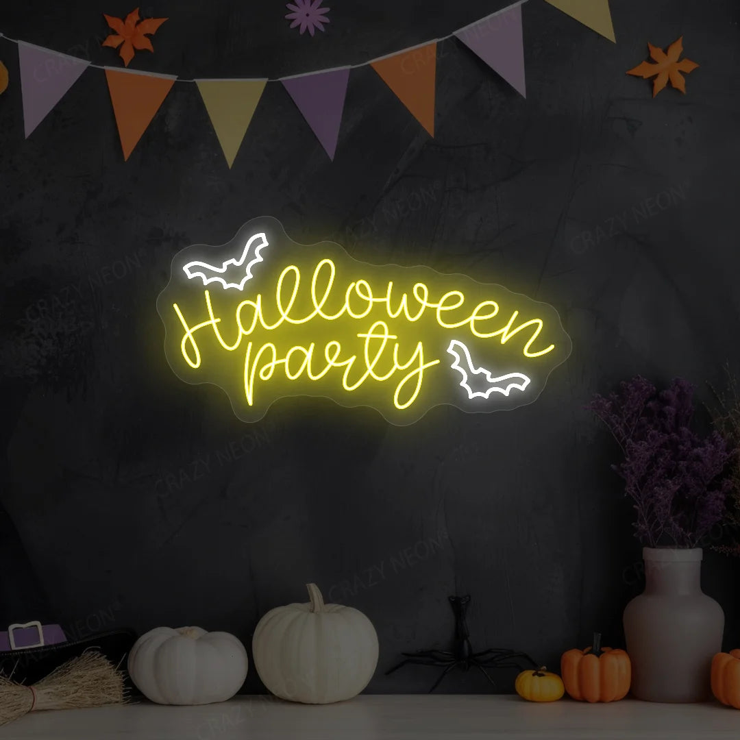 Halloween Party Neon Sign