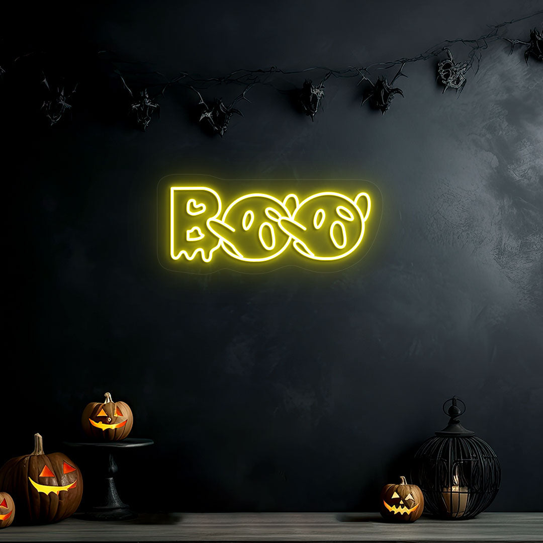 Boo With Ghouls Neon Sign