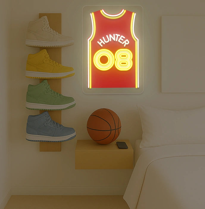 Personalized ATL Jersey Basketball Neon Artwork Sign