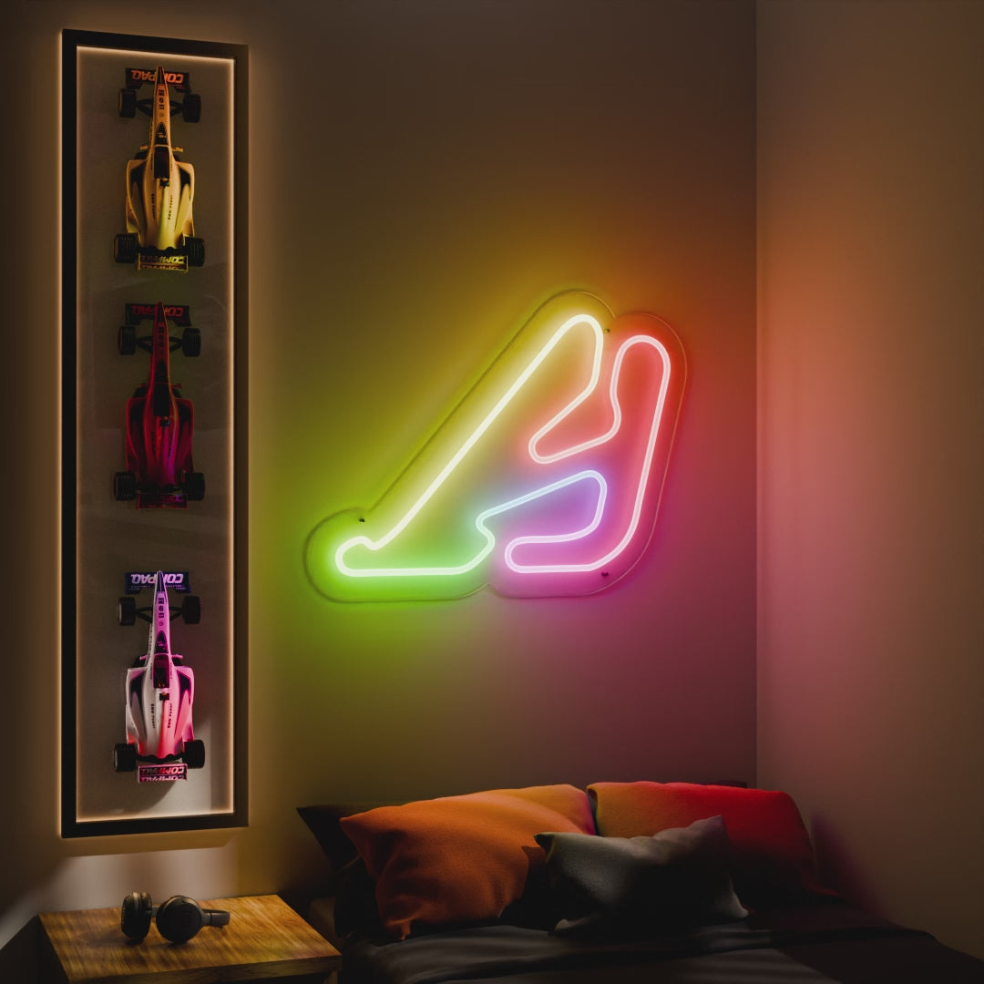 Oscar y Juan Gálvez Grand Prix Circuit Neon Sign