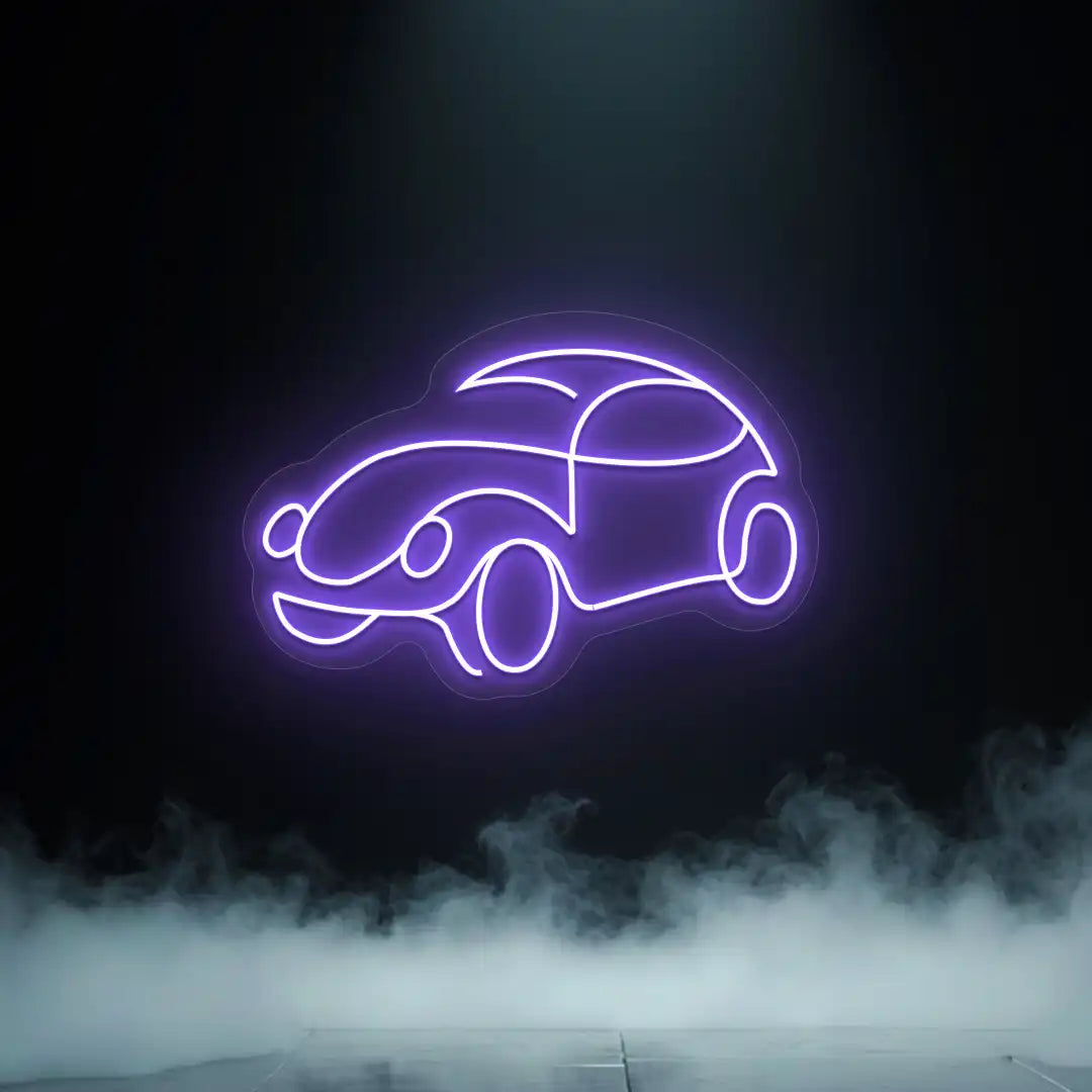 Old School Beetle Car Vintage Neon Sign