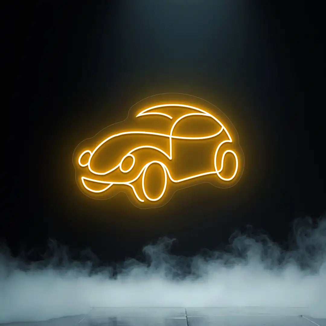 Old School Beetle Car Vintage Neon Sign