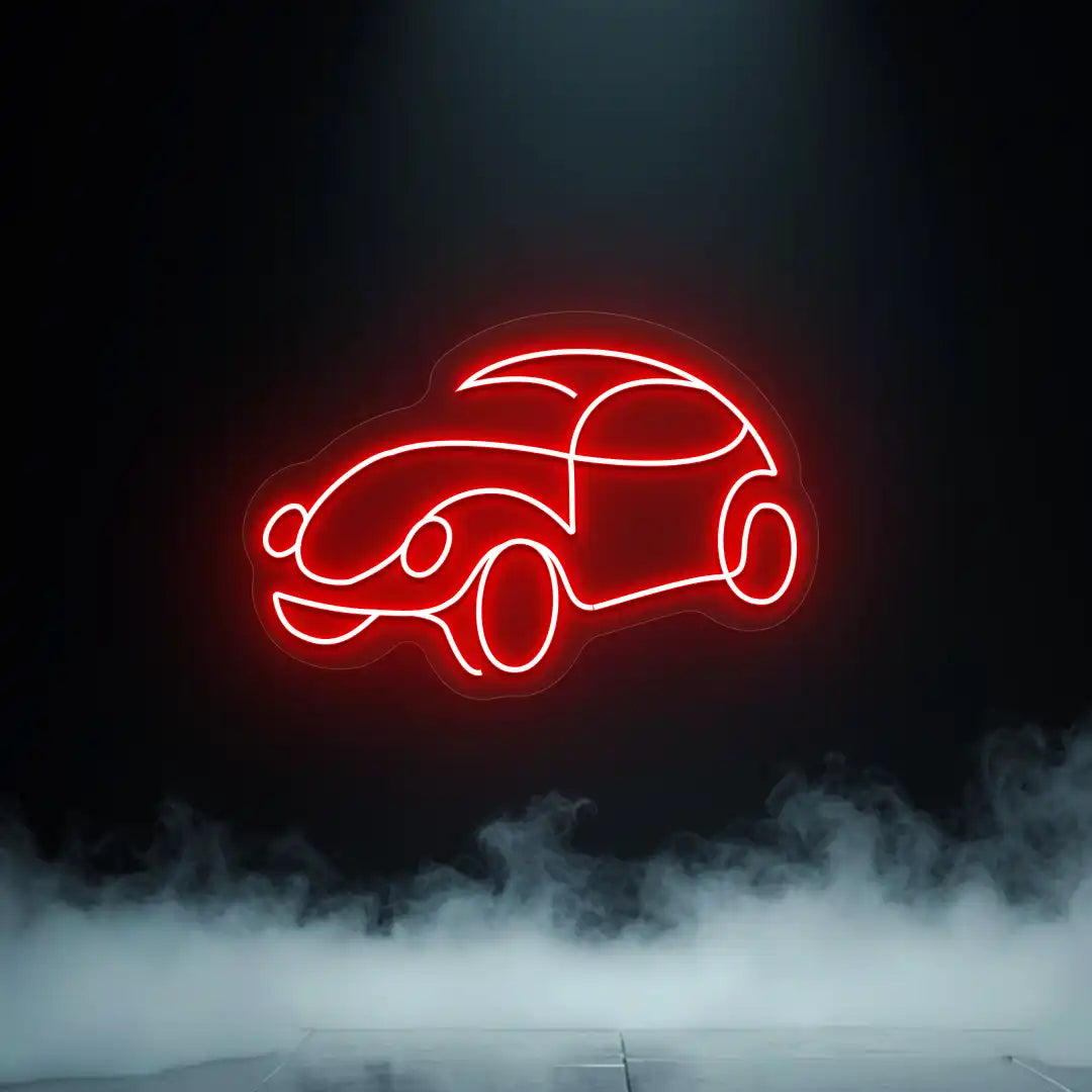 Old School Beetle Car Vintage Neon Sign