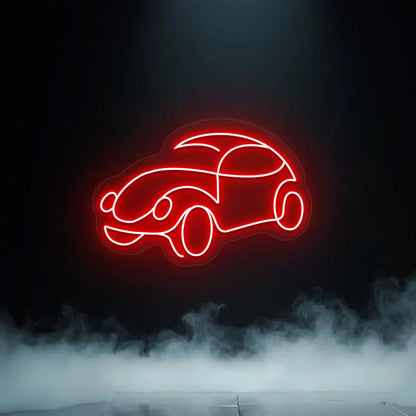 Old School Beetle Car Vintage Neon Sign