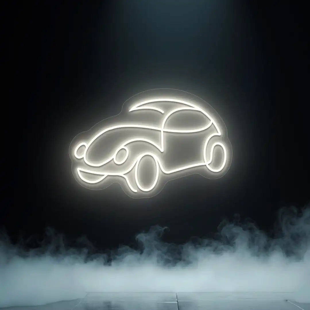 Old School Beetle Car Vintage Neon Sign