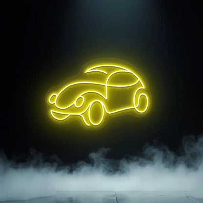 Old School Beetle Car Vintage Neon Sign