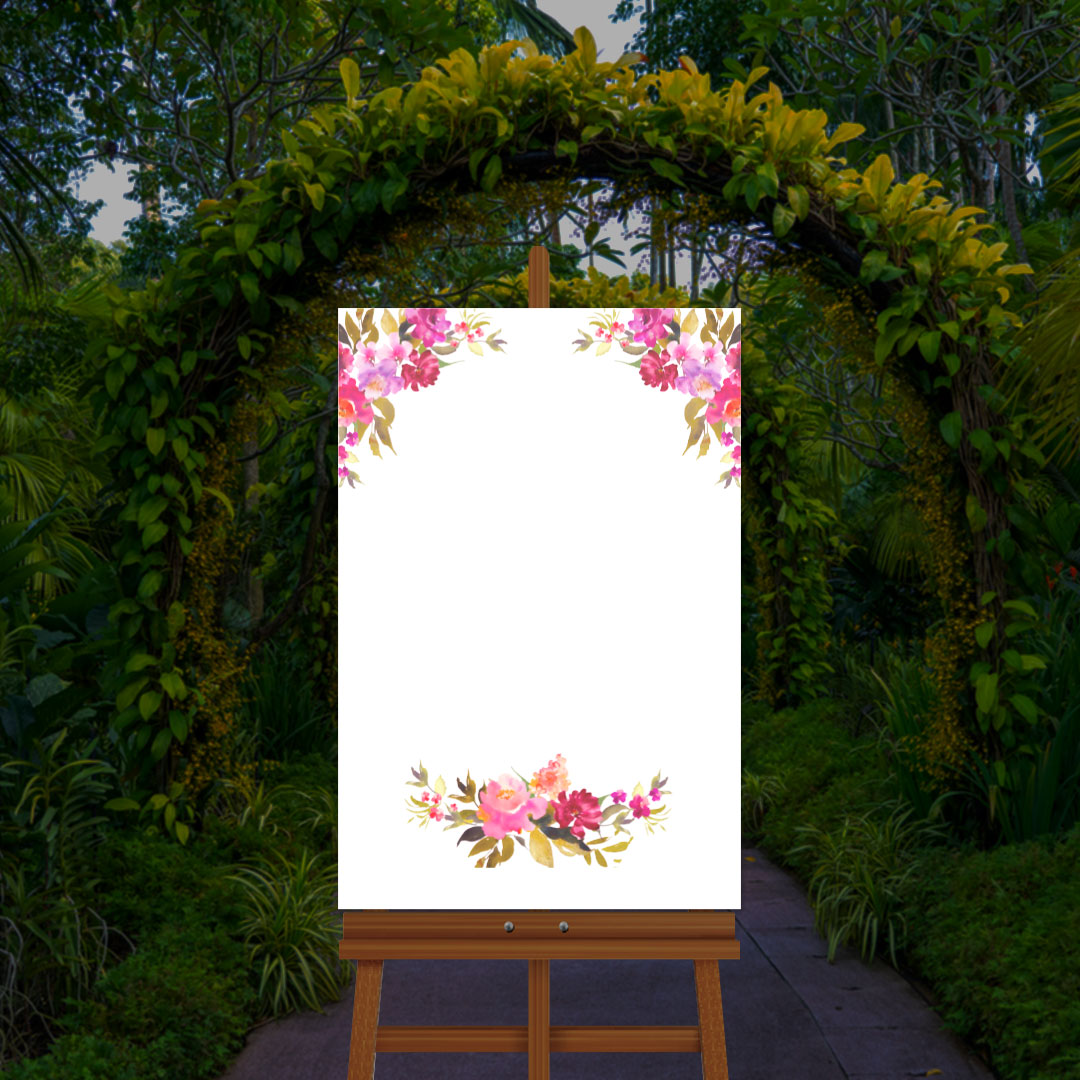 Personalized Wedding Welcome Sign | White Acrylic