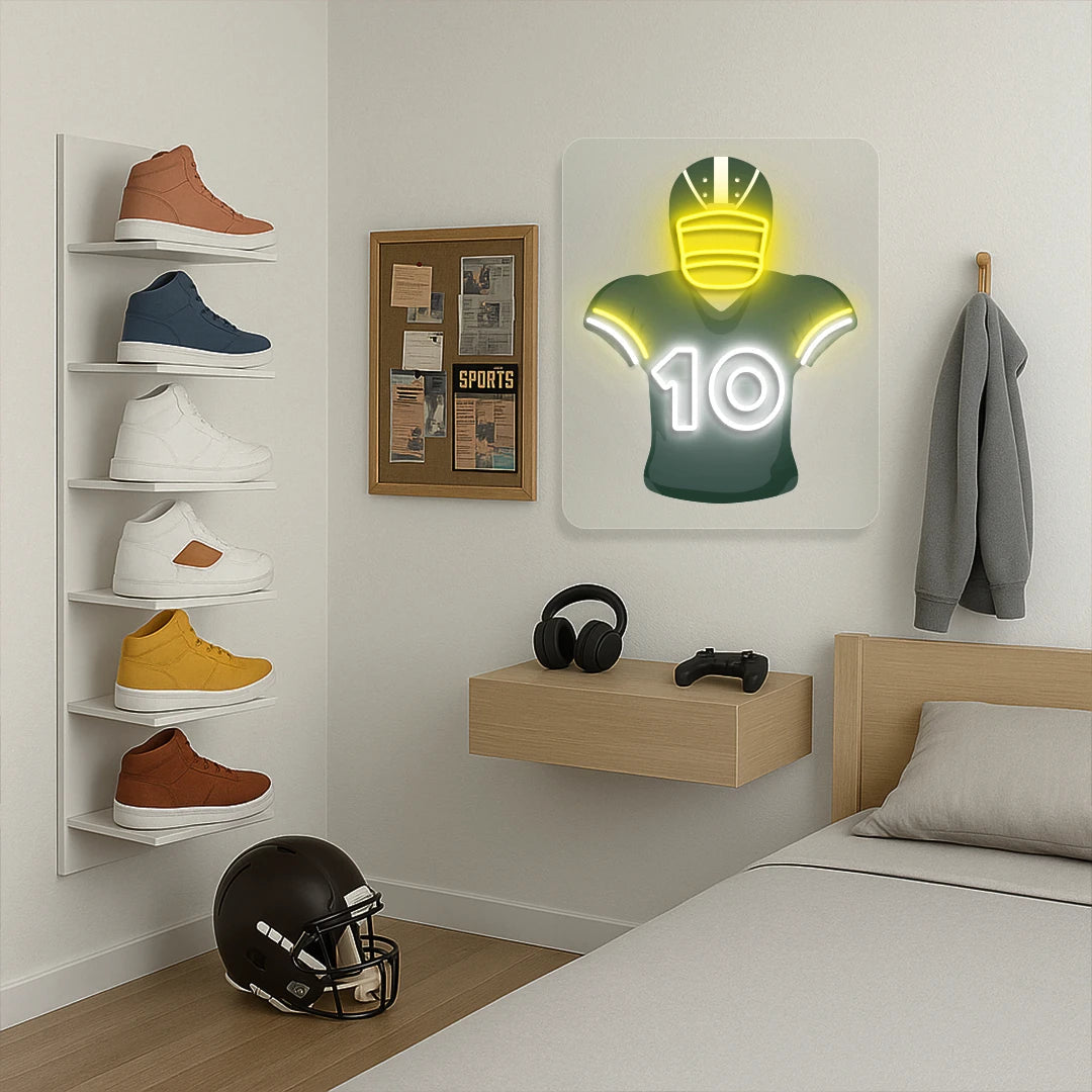 GB Jersey Football Neon Artwork Sign