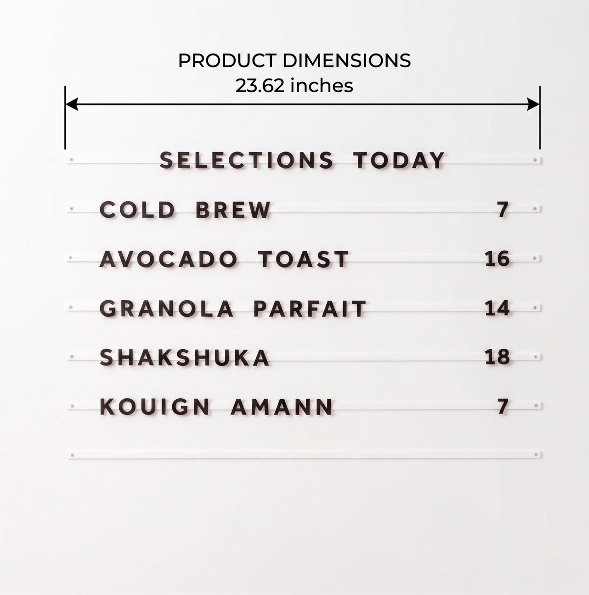 Magnetic Menu Board for Café and Restaurant Wall Display