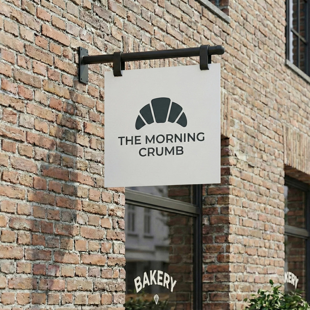 Custom Hanging Business Sign – Double-Sided Storefront Logo Sign
