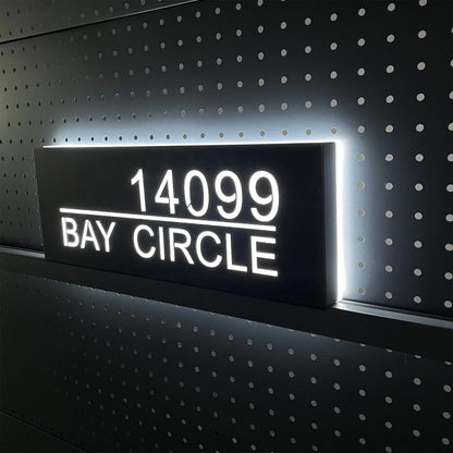 Backlit House Numbers with Street Name – Custom Illuminated Address Sign