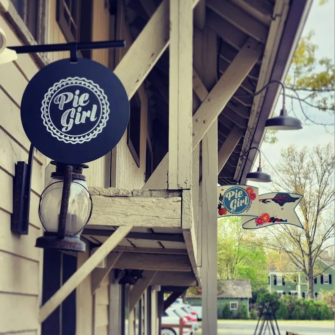 Custom Hanging Business Sign – Double-Sided Storefront Logo Sign