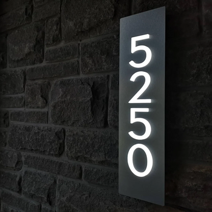 3D Acrylic Backlit House Numbers – Modern LED Address Numbers for Exterior
