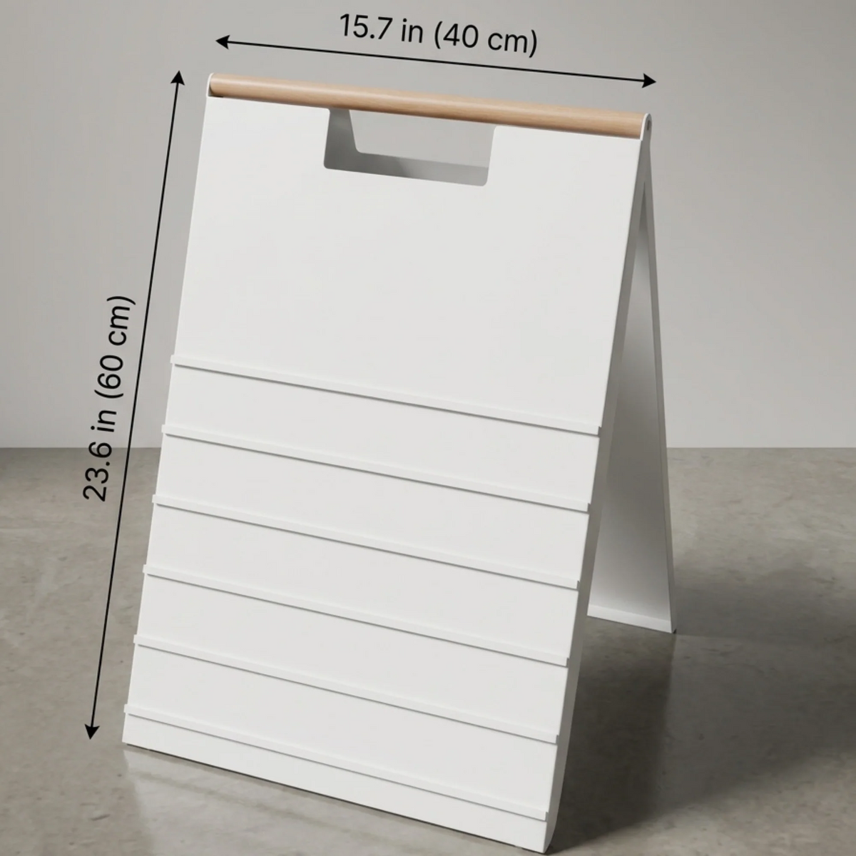 A-Frame Menu Board with Wood Handle and Changeable Letters