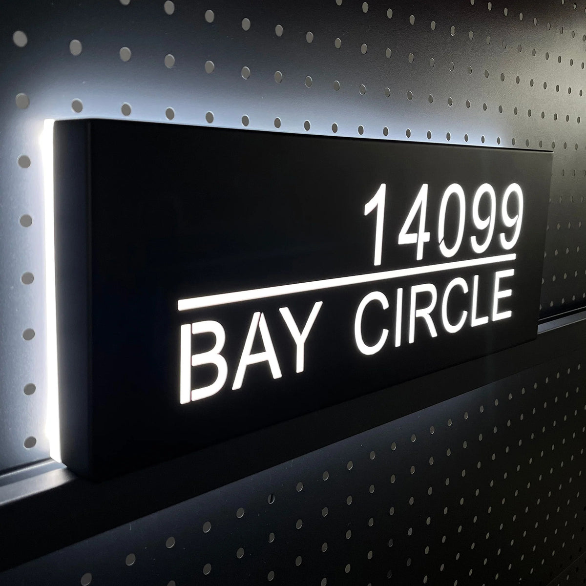 Backlit House Numbers with Street Name – Custom Illuminated Address Sign