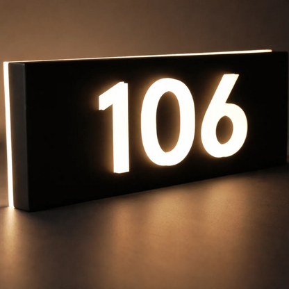 3D Acrylic Backlit House Numbers – Modern LED Address Numbers for Exterior