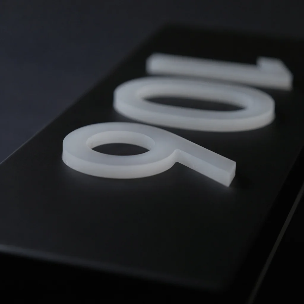 3D Acrylic Backlit House Numbers – Modern LED Address Numbers for Exterior