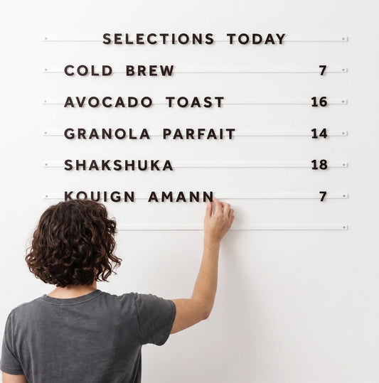 Magnetic Menu Board for Café and Restaurant Wall Display